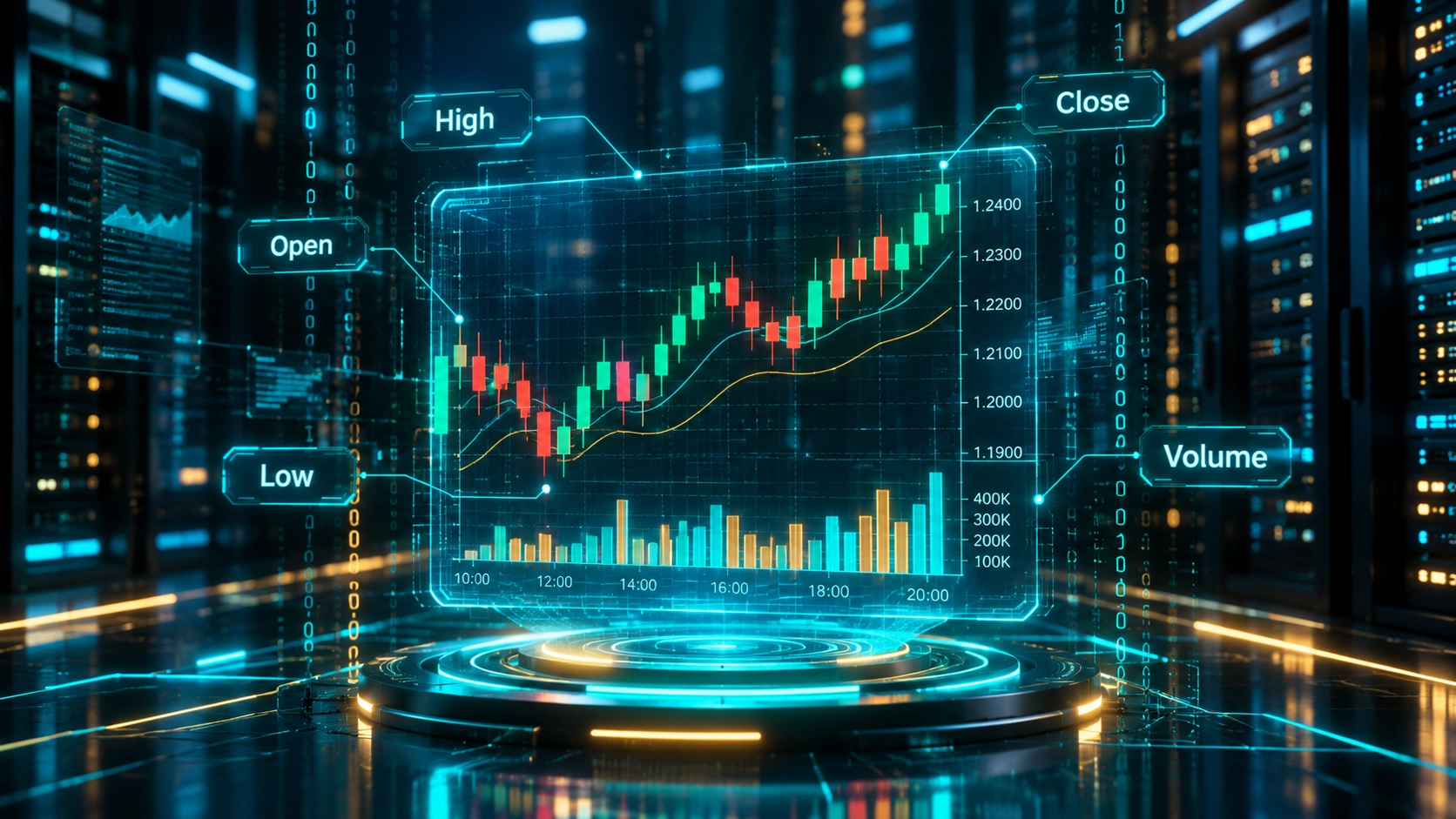 Backtesting.py data columns explained: Open, High, Low, Close and Volume